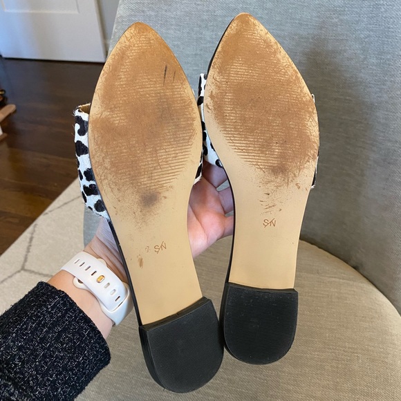 Something Navy Cassie Genuine Calf Hair Slide Sandal EUC - Picture 12 of 14